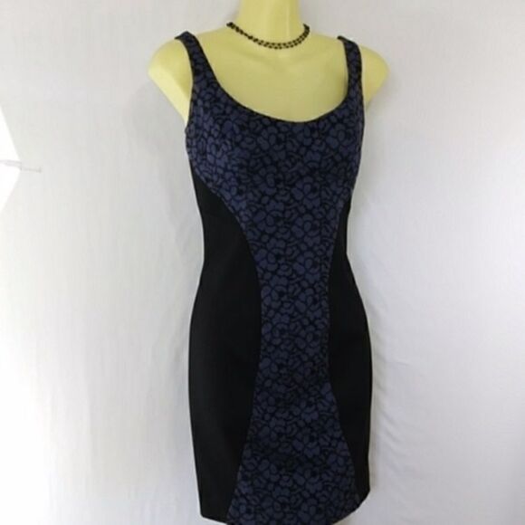 BLACK HALO "FRANCISCA" DRESS VIOLET LACE PANEL BODYCON MINI EXCELLENT … - Picture 2 of 9